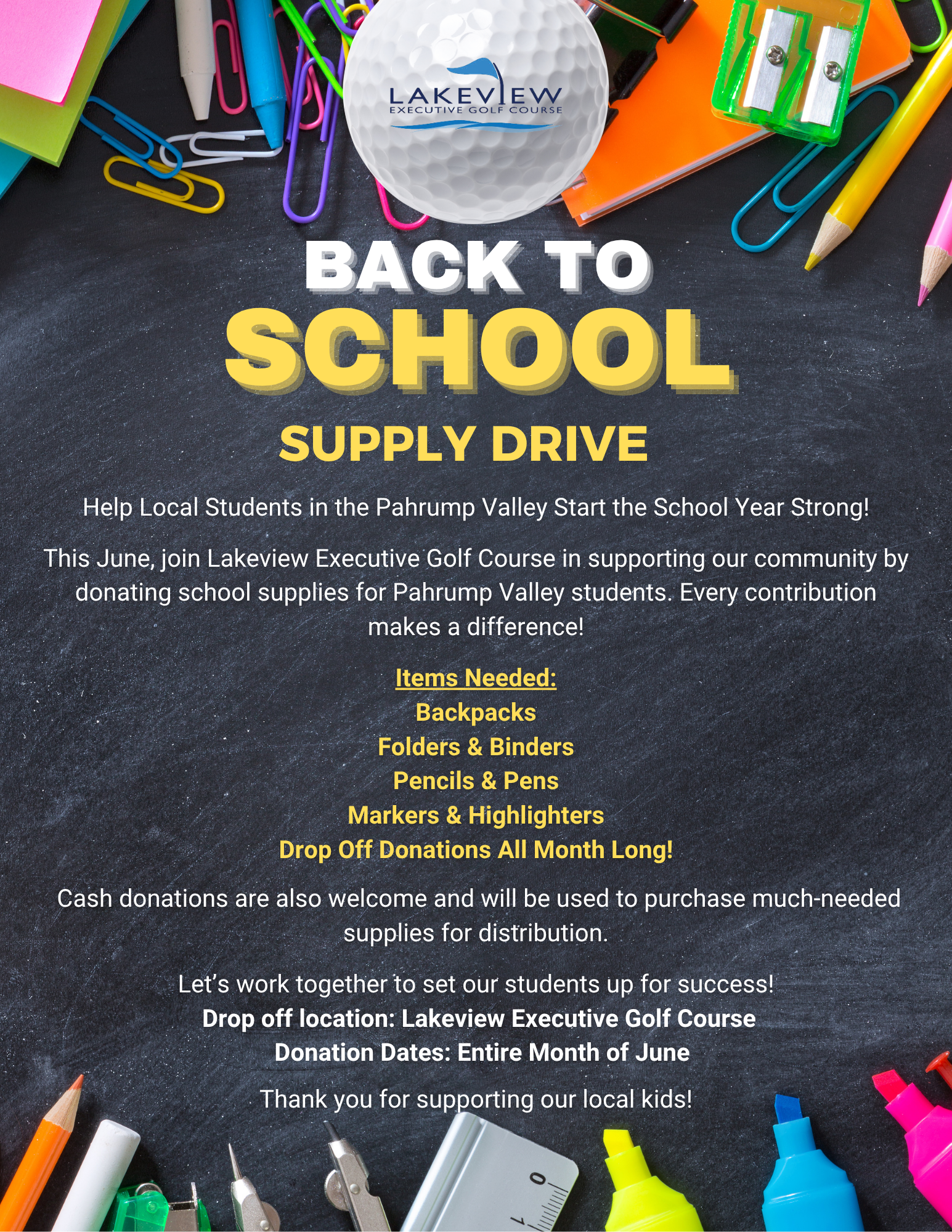 Back to School Supply Drive Lakeview